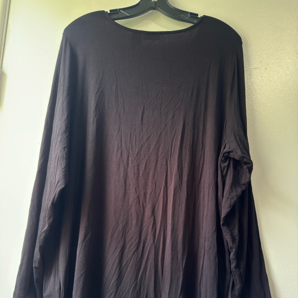 Tahari Black Long Sleeve Top - Picture 9 of 11